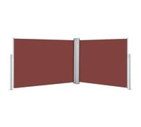 vidaXL Retractable Side Awning Brown 100x1000 cm