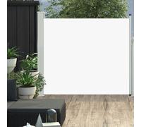 Retractable Side Awning Cream 100x300 cm Polyester PU Coating Iron Cassette Unit