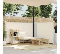 vidaXL Retractable Side Awning Cream 100cm Garden Sun Privacy Screen Sunshades