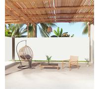 Retractable Side Awning Cream 200x1000 cm 100% Polyester UV-proof Screen