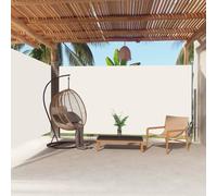vidaXL Retractable Side Awning Cream 200x600 cm UK HOT