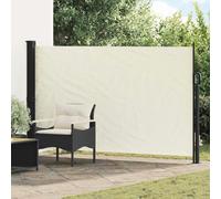Retractable Side Awning Cream 300 x 170 cm Polyester Steel Frame Privacy Screen