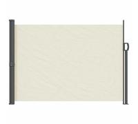 Retractable Side Awning Cream 300x140cm Polyester PU Coated Steel Frame Outdoor