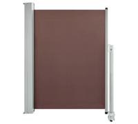 vidaXL Patio Retractable Side Awning – PU Polyester Privacy Screen 100x300 cm Brown