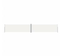 vidaXL Retractable Side Awning - Garden Privacy Screen Cream 160x1000 cm Polyester PU-coated