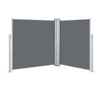 vidaXL Retractable Side Awning Red 140x600cm Garden Screen Sunshade Shelter