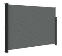 vidaXL Retractable Side Awning Black 140x500 cm, Black