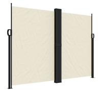Retractable Side Awning Cream 180x1200 cm 100% Polyester PU Steel UVproof Frame