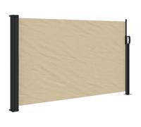 Retractable Side Awning Taupe 120x600 cm 100% Polyester PU Coated UVproof Posts