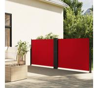 Retractable Side Awning Red 120x1000 cm PU Coated Polyester Heavy Privacy Screen