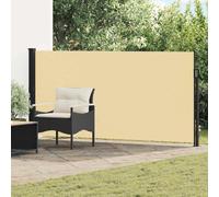 Retractable Side Awning Sand 300x160cm Polyester Steel Frame Privacy Shade Easy