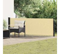 Retractable Side Awning Sand 500 x 100 cm Polyester with Steel Frame Privacy UV