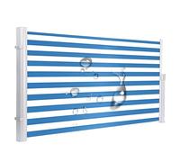Retractable Side Awning, Waterproof Outdoor Privacy Screen with Aluminum Frame. UV Resistant Patio Shade for Garden, Balcony. Adjustable Height 47-67in, Length 79-236in (3.1x5m). Easy Foldable Design.
