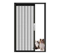 Retractable Sliding Screen Door, No Drilling Interior Accordion Folding Screen Door with Lock & Aluminum Frame, Customize Heavy Duty Room Divider Mesh Panel for Front/Back Patio Garage