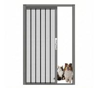 Retractable Sliding Screen Door, No Drilling Interior Accordion Folding Screen Door with Lock & Aluminum Frame, Customize Heavy Duty Room Divider Mesh Panel for Front/Back Patio Garage