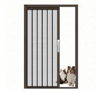 Retractable Sliding Screen Door, No Drilling Interior Accordion Folding Screen Door with Lock & Aluminum Frame, Customize Heavy Duty Room Divider Mesh Panel for Front/Back Patio Garage