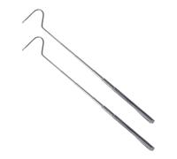 Retractable Snake Hook Catching Tool 2pcs Silver Stainless Steel 71cm | Comfortable to Hold Handle, Convenient to Carry, for Playing with Snakes and Wild Catching