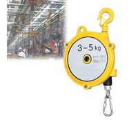 Retractable Spring Balancer with 1.5m Wire Rope and Hook - Tool Suspension Support for Assembly Line/Workshop, 1pcs(3-5kg)