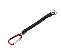 Retractable Spring Elastic Rope Security Gear Tool Anti Lost Keychain Fishing Lanyard Durable Plastic Material for Outdoor Activities Fishing Camping (Red)