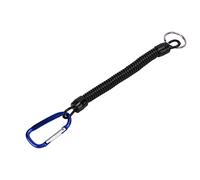 Retractable Spring Elastic Rope Security Gear Tool Anti Lost Keychain Fishing Lanyard Durable Plastic Material for Outdoor Activities Fishing Camping (Blue)