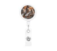 Retractable Squirrels Badge Holderï¼Œ Name Decoration Badge Clip, Id Card Clip, Suit for Student Office Staff to Use.
