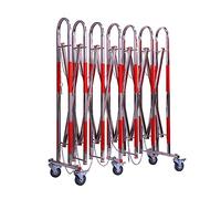 Retractable Stainless Steel Ber Gate with Casters, le Safe Fence for Gas & Schools, Flexible 1.5x Expandable Bcade, Easy Setup, Silver
