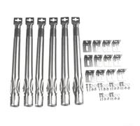 Retractable Stainless Steel Burners for Gas Grills 6 Pack 35-42cm Length Replacement Set with Controllable Air Supply