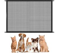 Retractable Stair Gate, 110x72cm Adjustable kid Gate and Dog Gate, Space-Saving Pet Barrier with Hooks, for Indoor and Family and Pet Shop Outdoor Use, A house for raising dogs