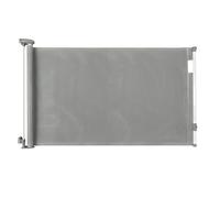 Retractable Stair Gate - Extra Wide Baby, Child & Pet Safety Gate Easy Operation - Wall Mounted Indoor Outdoor Mesh Barrier for Doors, Hallway & Stairs - 140cm Wide x 86cm Tall (Grey, 86cm x 140cm)