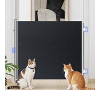 Retractable Stair Gate For Baby, Mesh Stair Gates For Baby Dogs Cat,No Drilling Retractables Pet Gates,Extendable Anti Dog Jumping Screen Stair No Drilling Fence, Sliding Mesh Fence Protective Barrier