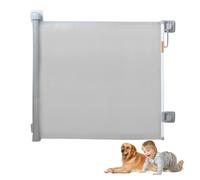 Retractable Stair Safety Gate for Baby and Pets, Mesh Baby Gate or Mesh Dog Gate, 86cm Tall, Extends Up To 150cm Wide, Silent One-Handed Operation Safety Gate for Doorways, Stairs, Hallways, Indoor, O