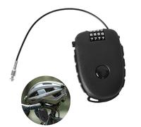 Retractable Steel Cable Locks, Combination Padlock with 75cm Metal Rope, Compact Cable Lock with 4 Digit Combination, Ideal Use with Bicycle, Snowboard, Stroller
