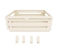 Retractable Storage Box Stackable Organizer Container Sturdy PP Expandable Design for Home Office Bedroom Living Room Pantry 30.5 to 51.5cm 24.5cm 12cm 6 Parts (White)