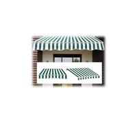 Retractable Striped Fabric Canopy 8x16ft Green Polyester Outdoor Cover for Patio Deck Garden Backyard e Solut UV Resint at