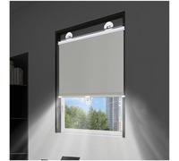 Retractable Suction Cup Shades Temporary Window No Drill Grey Roller Shades for Skylights 80x150cm/31x59in Easy Install Sun Protection Versatile Home Solution