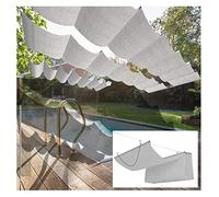 Retractable Sun 1.1x UV Block Canopy for Outdoor Patio Ln Garden Backyard 185GSM Grey Wave e Cover