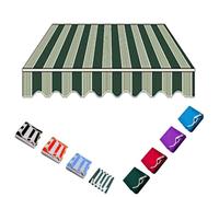 Retractable Sun Canopy Replacement Fabric - 6.5' to 16' Nings, Polyester Cloth, Striped Design, Ideal for Market, Door & Window (6x3.5m/20x1)