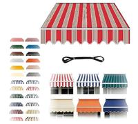 Retractable Sun e Canopy for Patio Waterproof Polyester Fabric Cover Outdoor for Deck Yard Balcony Window ShelterRed Gray 14x10ft (420x300cm)
