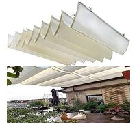 Retractable Sun Sail Canopy - UV Protection for Patio, Deck, or Pool - Adjustable Sliding Track Kit - White, 1.8x - Maximize Shade & Outdoor Comfort