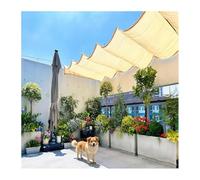 Retractable Sun Sail for Patios & Backyards, UV Canopy with Wooden Posts, Easy Install Kit (3.28ft x 13.1ft)