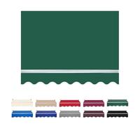Retractable Sun Shade Awning for Balcony Patio GardenWaterproof Fabric Various Sizes (200700cm) Green Color UV Protection Outdoor Canopy W300 x L250cm