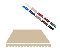 Retractable Sun Shade Canopy Replacement Fabric 8x7ft/245x210cm for Garden Patio BalconyKhaki Color Fits 200400cm Awnings Durable Outdoor Cover
