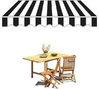 Retractable Sun Shade Cover for Balcony - Manual Valance Canvas 3x2m/10x6.5ft, UV Protection Replacement Fabric, Easy to Change s for Outdoor Privacy