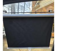 Retractable Sun Shade for Car Windshield, 80%-99% Light Blocking, Heat Insulation UV Protection Window Roller Blind with Suction Cup Hooks for Home Office Car(Black Silver,W51 x H200cm)