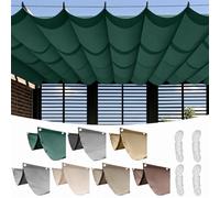 Retractable Sun Shade Sail Waterproof Canopy, Wave Pergola Cover, Polyester Awning for Patio, Yard, and Terrace, Wind Protection and UV Blockage