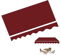 Retractable Sun Shade Shelter Fabric For 8'x7', 10'x8', 13'x10', 16'x10', 18'x10' Patios, Cafes, Balconies - Weather-resistant Awning Replacement Cover Burgundy 10x8ft/3x2.5m