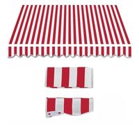 Retractable Sun Shelter Canopy Replacement Cover 16x12ft/12x10ft/10x8ft/8x5ft Durable Polyester Fabric (Red 6x2.5m/19.6x8.2ft) for Outdoor Shade