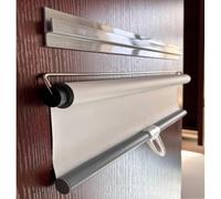 Retractable Sunscreen Roller Blinds,100% Blackout Curtain for Window,No Drilling Required,Pull-Down Room Darkening Roller Shades,Indoor Blackout Privacy Window Cover Curtain,Grey-65x150cm(25.6x59in)