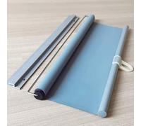 Retractable Sunscreen Roller Blinds,100% Blackout Curtain for Window,No Drilling Required,Pull-Down Room Darkening Roller Shades,Indoor Blackout Privacy Window Cover Curtain,Blue-140x150cm(55.1x59in)