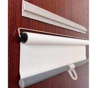 Retractable Sunscreen Roller Blinds,100% Blackout Curtain for Window,No Drilling Required,Pull-Down Room Darkening Roller Shades,Indoor Blackout Privacy Window Cover Curtain,White-60x150cm(23.6x59in)